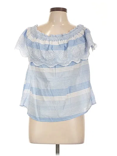 Pre-owned Hem & Thread Sleeveless Blouse In Blue
