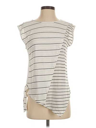 Pre-owned Hem & Thread Sleeveless Blouse In Ivory