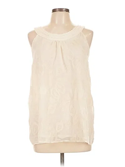 Pre-owned Hem & Thread Sleeveless Blouse In Ivory