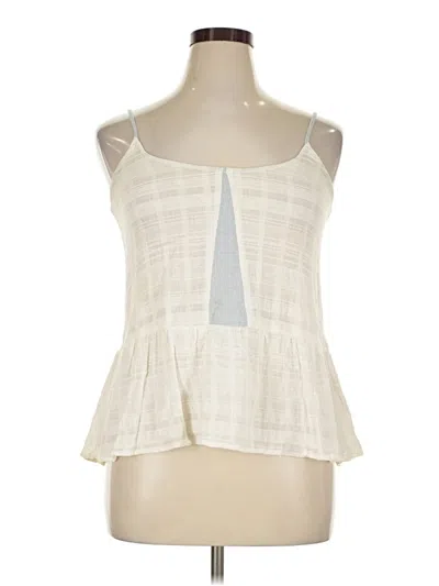 Pre-owned Hem & Thread Sleeveless Blouse In Ivory