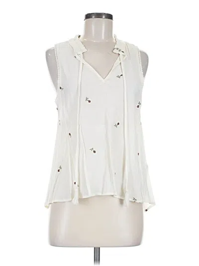 Pre-owned Hem & Thread Sleeveless Blouse In Ivory