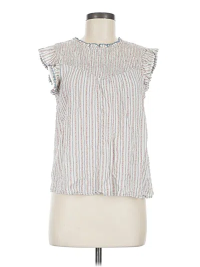 Pre-owned Hem & Thread Sleeveless Blouse In Silver