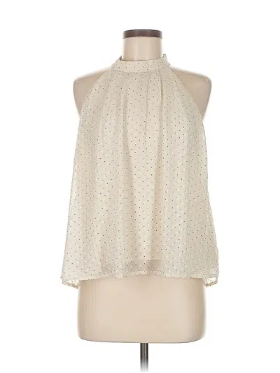 Pre-owned Hem & Thread Sleeveless Blouse In White