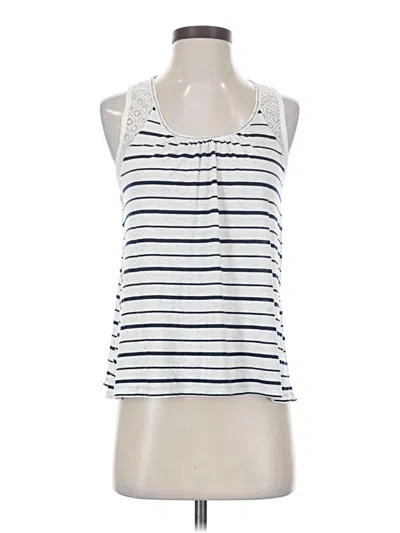 Pre-owned Hem & Thread Sleeveless Blouse In White