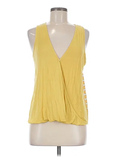 Pre-owned Hem & Thread Sleeveless Blouse In Yellow