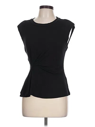 Pre-owned Hem & Thread Sleeveless Top Black Keyhole Neckline Tops
