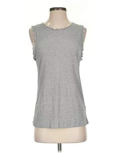 Pre-owned Hem & Thread Sleeveless Top Gray Boatneck Tops