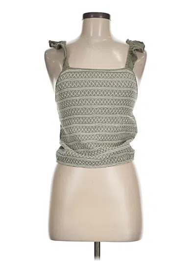 Pre-owned Hem & Thread Sleeveless Top Green Cowl Neck Tops