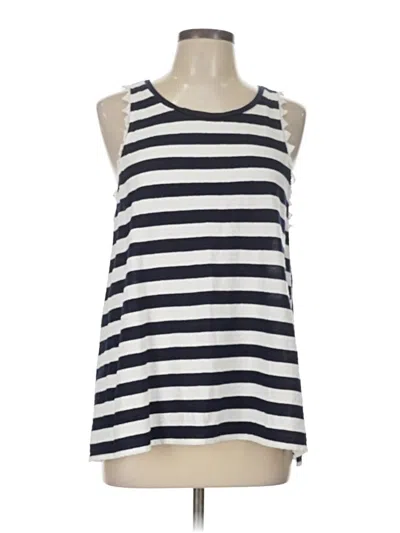 Pre-owned Hem & Thread Sleeveless Top Ivory Boatneck Tops In White