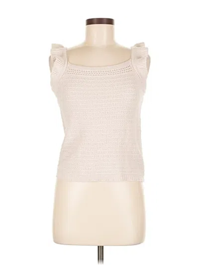 Pre-owned Hem & Thread Sleeveless Top Ivory Tops In White
