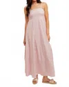 Hem & Thread Spaghetti Strap Stripe Maxi Dress In Pink In Multi