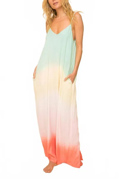 Hem & Thread Summer Fade Dress In Rainbow In Neutral