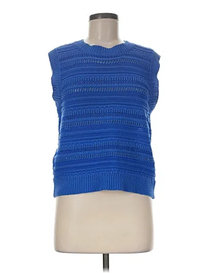 Pre-owned Hem & Thread Sweater Vest In Blue