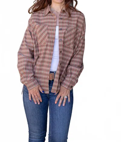 Hem & Thread Take It From Me Flannel Shirt In Brown In Multi