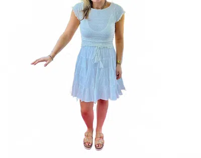 Hem & Thread Tiered Mini Skirt In White