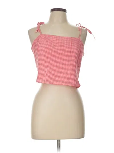 Hem & Thread Tube Top Red Strapless Neckline Tops