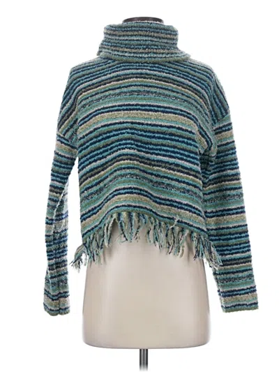 Pre-owned Hem & Thread Turtleneck Sweater In Blue