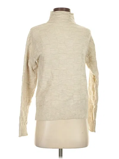 Pre-owned Hem & Thread Turtleneck Sweater In White