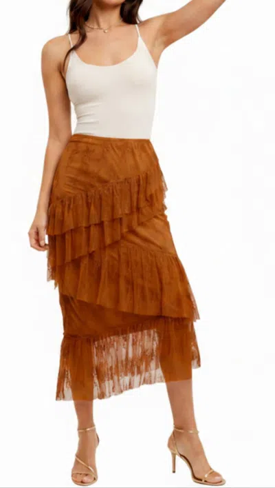Hem & Thread Victoria Skirt In Brown