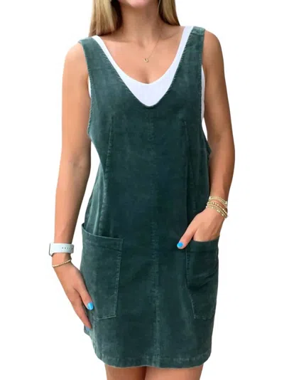 Hem & Thread Washed Willow Dress In Green