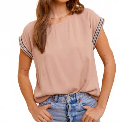 Hem & Thread Wild Rose Top In Taupe In Neutral