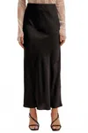 Hem & Thread Women's Crinkle Textured Maxi Skirt In Black In Black