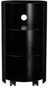 Hem Black Hide Pedestal Table In Black