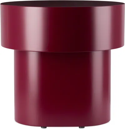 Hem Burgundy Stump Side Table In Wine Red