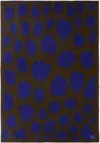 Hem Navy & Brown Monster Throw In Ultra Blue/brwn Spot