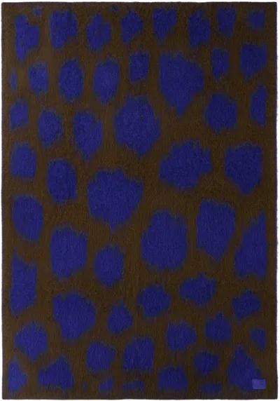 Hem Navy & Brown Monster Throw In Blue