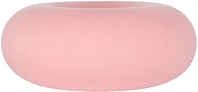 Hem Pink Boa Pouf In Candy