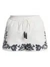 Hemant & Nandita Aahi Embroidered Tassel Shorts In White