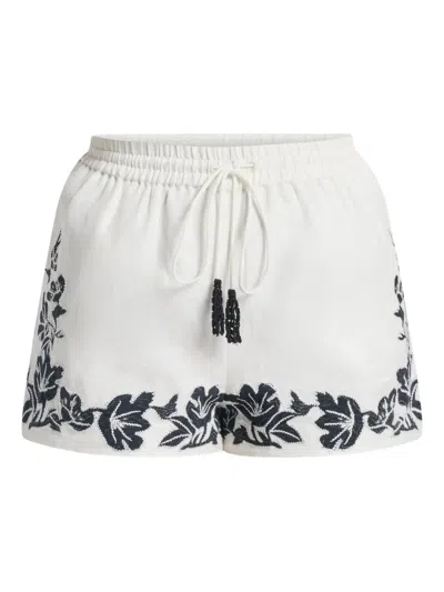 HEMANT & NANDITA AAHI EMBROIDERED TASSEL SHORTS