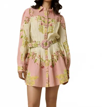 Hemant & Nandita Aiva Short Dress In Pink Floral
