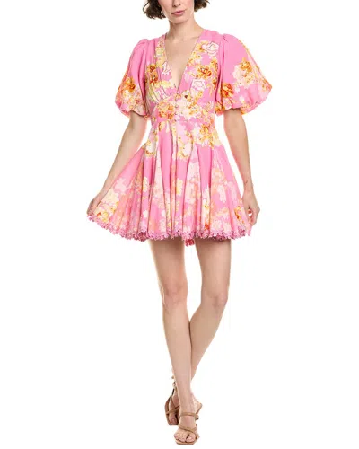 Hemant & Nandita Auril Linen-blend Mini Dress