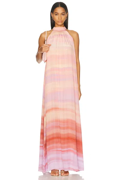 Hemant & Nandita Back Tie Maxi Dress In Multi