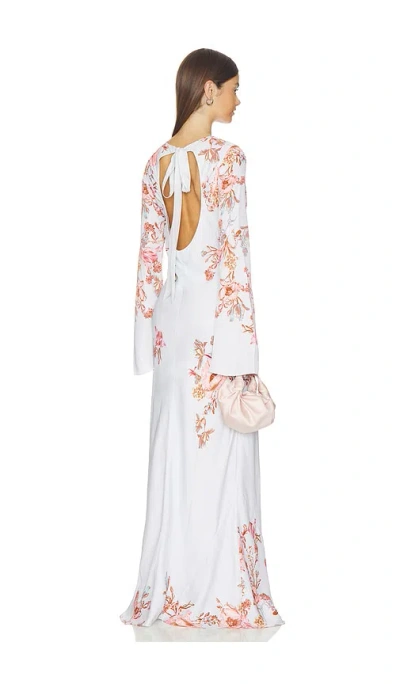 Hemant & Nandita Back Ties Maxi Dress In Animal Print