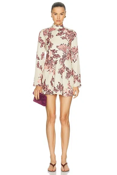 Hemant & Nandita Biased Mock Neck Mini Dress In Multi