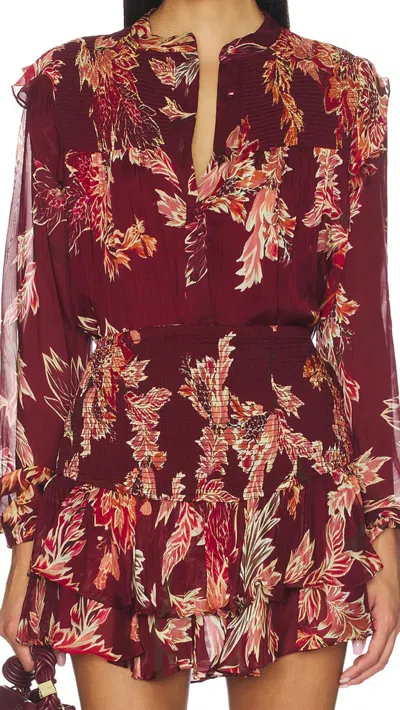 Hemant & Nandita Smocked Top In Multi