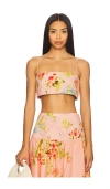 Hemant & Nandita Bustier Top In Pink