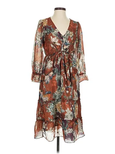Pre-owned Hemant & Nandita Cocktail Dress In Brown