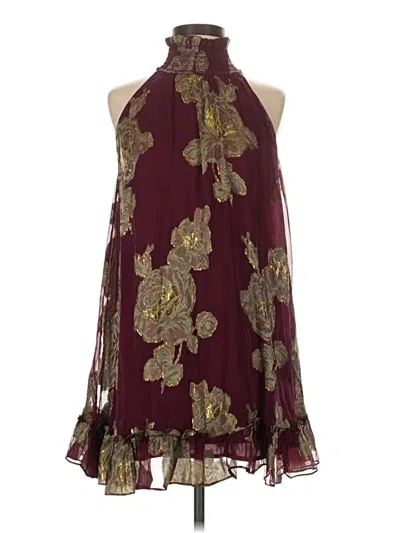 Pre-owned Hemant & Nandita Cocktail Dress In Burgundy