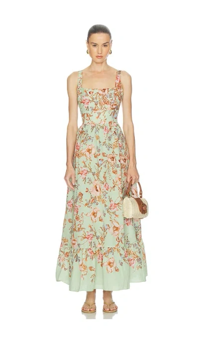 Hemant & Nandita Corset Dress In Green