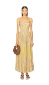 Hemant & Nandita Corset Maxi Dress In Green