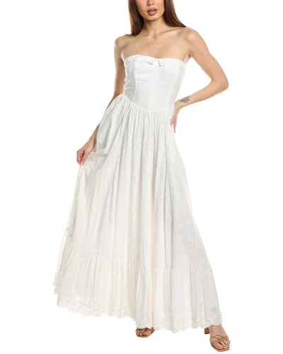 Hemant & Nandita Corseted Maxi Dress In White
