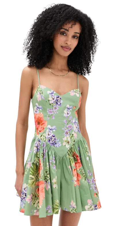 Hemant & Nandita Corseted Mini Dress In Green