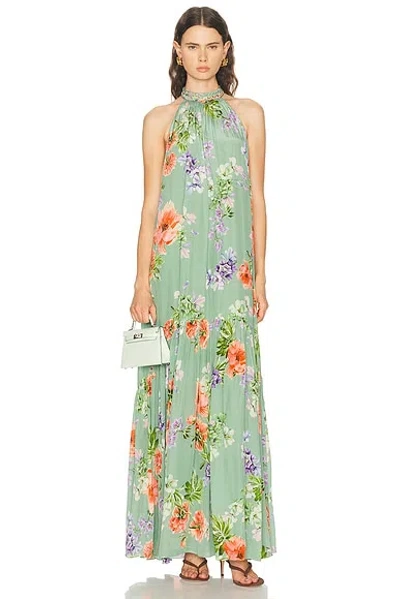 Hemant & Nandita Cove Maxi Dress In Green