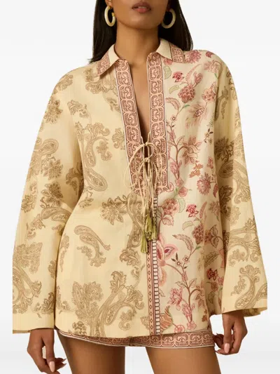 Hemant & Nandita Dani Drop Shoulder Tunic In Neutral