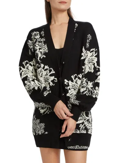 Hemant & Nandita Dea Oversized Cardigan In Black