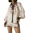 Hemant & Nandita Diza Yoke Shirt In Off White Chintz Floral Print In Multi